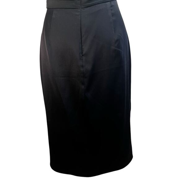 BCBGMaxAzria 100% Silk Halter Dress Women's 6 Black Glam Cocktail Marilyncore - Picture 6 of 13